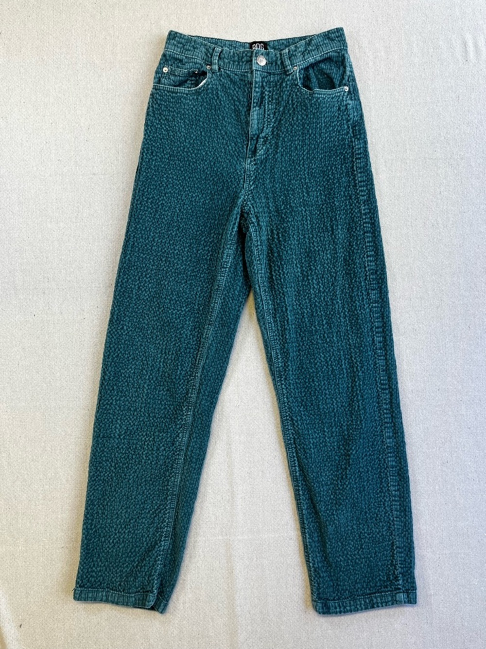 BDG Urban Outfitters Teal Corduroy Pants High Rise Baggy 27